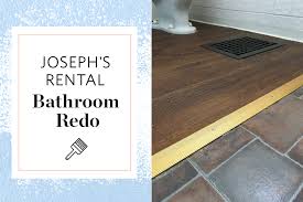 This 50 Temporary Flooring Floats Right Over Rental Bathroom Tile Rental Bathroom Temporary Flooring Vinyl Wood Flooring