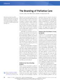 The asheville vein center is open to serve patients with vein problems and venous disease. Pdf The Branding Of Palliative Care