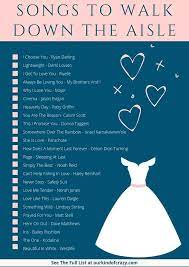 Songs To Walk Down The Aisle To Ourkindofcrazy Wedding Ceremony Songs Best Wedding Songs Wedding Song List