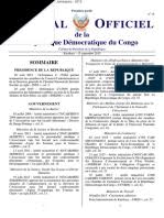 Les ministres peuvent également, mais sous conditions, bénéficier d'un logement de fonction. 24 Novembre 2018 D N 18 039 Determinant Les Avantages Et Devoirs Reconnus Aux Anciens Premiers Ministres De La Republique Democratique Du Congo J O Rdc 15 Decembre 2018 N 24 Col 60 Republique Democratique Du Congo Democratie