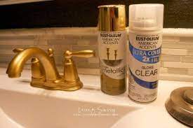 You can see how i painted them here. Don T Like The Gold But An Alternative To Replacing My Faucet Bathroom Faucets Painting Bathroom Spray Paint Faucet