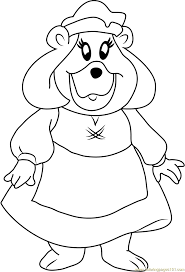 Entertain your young artist with free gummibär coloring & activity pages! Grammi Gummi Looking At You Coloring Page For Kids Free Disney S Adventures Of The Gummi Bears Printable Coloring Pages Online For Kids Coloringpages101 Com Coloring Pages For Kids