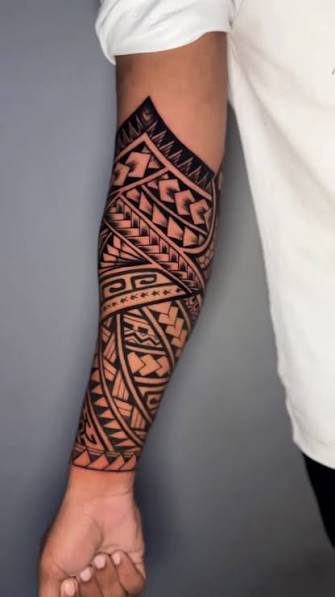 Here you can see this polynesian half sleeve done by @meet_tattooz more info follow our Instagram page , Also u check our website-: www.meettattooz.in , Any type of inquiry call or text on whatsapp ...