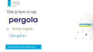 How To Say Pergola Youtube