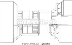 Maybe you would like to learn more about one of these? Cuisine Ajuste Dessin Kitchen Dessin Point Perspective Ligne Unique Ajuste 3d Canstock