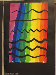 The Clever Feather Rainbow Vertical Horizontal Kindergarten Art Elementary Art Projects Art Lessons Elementary