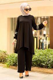 Nayla Collection Tunik Pantolon Siyah Tesettur Takim 1002s Tesetturisland Tesettur Tunik Modelleri 2020 Moda Stilleri Mutevazi Moda Casual Hijab Outfit