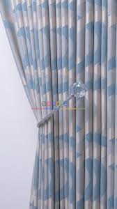 Jakar Desenli Fon Perde Mavi Krem 13 9 Fon Perdeler Perde Mavi