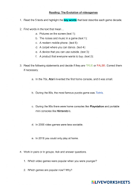With the rise of disco, . The Invention Of Video Games Worksheet