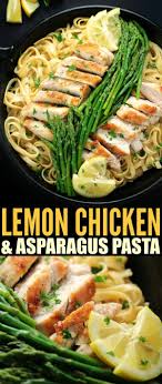 This Recipe For Lemon Chicken Asparagus Pasta Is An Easy One Pot Dinner That Comes Together In About 30 Chicken Asparagus Pasta Pasta Dishes Asparagus Pasta