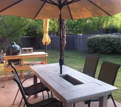 Patio Table With Built In Beer Wine Coolers Wood Patio Table Diy Patio Table Patio Table