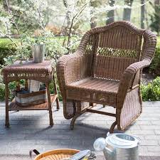 Coral Coast Casco Bay Resin Wicker Outdoor Glider Chair With Optional Cushion Walmart Com Outdoor Glider Chair Wicker Patio Furniture Resin Wicker Patio Furniture