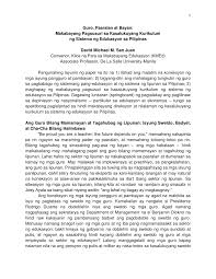 Pdf Makabayang Pagsusuri Sa Kasalukuyang Kurikulum Ng Sistema Ng Edukasyon Sa Pilipinas