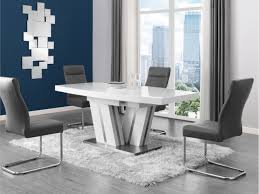 En effet, nous n'avons pas tous les mêmes besoins, ni les mêmes envies. Table A Manger Extensible 6 A 8 Couverts Mdf Laque Gris Et Blanc Noami Ii