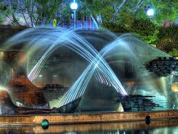 Newcastle Fountain Australia I Ve Watched This Fountain Many Times It Appears To Be Lit By Coloured Lights He Water Fountain Fountains Water Fountain Design