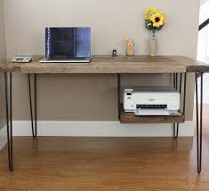 Img 9812 In 2020 Diy Wood Desk Printer Shelf Reclaimed Wood Desk