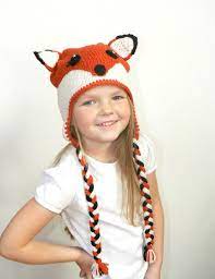 Fox Hat Animal Hat Baby Fox Hat Fox Costume Fox Beanie Etsy Kids Winter Hats Knitted Hats Knit Fox