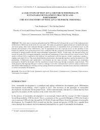 Amira farhana binti mohd yasin, denesh a/l munisviran. Pdf A Case Study Of West Jave Csr Forum Indonesia On Sustainable Development Practices And Partnership The Success Story Of West Jave Csr Forum Indonesia