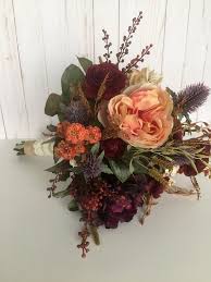 Fall Wedding Bouquet Silk Wedding Bouquet Rustic Bridal Etsy Fall Wedding Bouquets Rustic Bridal Bouquets Silk Wedding Bouquets