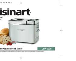 This is my second bread machine and in both machines the beater has come off in the bread so i try and remember to look for it before i cut the bread. Cuisinart Cbk 200c Instruction And Recipe Booklet Pdf Download Manualslib