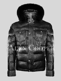 Puffy Full Sleeve Real Leather Jacket With Fur Hood Fur Leather Jacket Fur Hood Jacket Fur Hood
