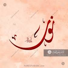 Noor Name In Diwani Arabic Calligraphy Calligraphy Name Islamic Art Calligraphy Calligraphy