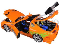 Brian S Toyota Supra Orange Fast Furious Movie 1 24 Diecast Model Car By Jada Toyota Supra Diecast Model Cars Diecast Models