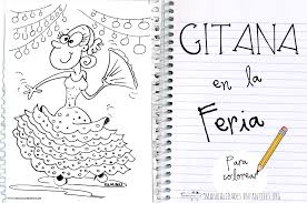 Dibujo para colorear feria > feria. Dibujo De Una Gitana En La Feria Manualidades Infantiles