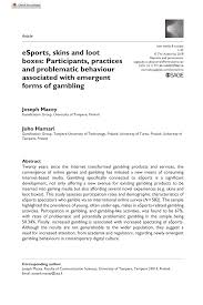 Best online gambling games sites for 2021 betway (top site for real money casino gambling games) betvictor (great gambling site for uk high rollers) Pdf Esports Skins And Loot Boxes Participants Practices And Problematic Behaviour Associated With Emergent Forms Of Gambling