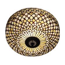 It is not very bright at all. Mille Feux Tiffany Flush Ceiling Light For Low Ceilings