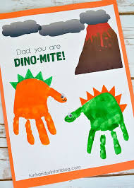 Birthday Crafts For Dad Dad You Are Dino Mite Printable Dinosaur Handprint Card Idea Dad Crafts Fathers Day Crafts Dad Birthday Card