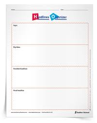 Headlines Organizer Grades 1 5 The Headlines Thinking Routine Encourages Students To Use Ne Student Encouragement Visible Thinking Visible Thinking Routines