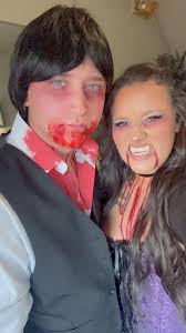 Me and my fiancé went as Elena and Damon for Halloween this year 🖤