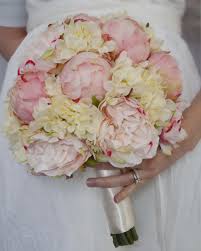 Peony Bouquet Ivory And Blush Peony Hydrangea And Rose Etsy Rose Wedding Bouquet Hydrangea Bouquet Wedding Wedding Flower Arrangements