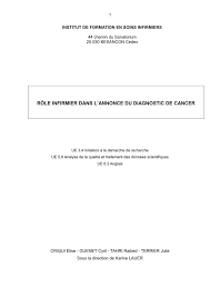Ex., le médecin ou les infirmières de l'hôpital) et celles à ne pas appeler. Tfe Final Prise En Charge Personne Atteinte De Cancer