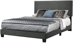 Belle Isle Furniture Royale Beige Linen Upholstered Bed King Dark Gray Upholstered Platform Bed Upholstered Beds Velvet Upholstered Bed