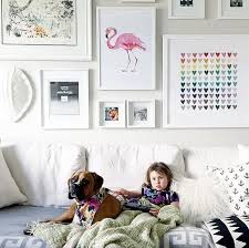 Art Collections White Photo Frames Colorful Interiors Gallery Wall