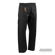 Proforce Gladiator 8 Oz Karate Pant Elastic Drawstring 55 45 Blend Black 000 4 40 Lbs