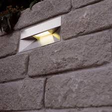Focus Leuchten Modul Braun Steine Beleuchtung Steinwand Garten Einbauleuchten