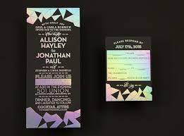 Alli Jon S Holographic Geometric Wedding Invitations Geometric Wedding Invitation Wedding Stationery Sets Printing Wedding Invitations