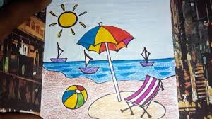 Summer season drawing, spring , temperate seasons, summer , leaf, animal figure png. How To Draw Scenery Of Summer Season Easy Tutorial Drawing Scenery Step By Step Youtube