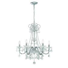 Hampton Bay Maria Theresa 6 Light Chrome And Clear Acrylic Chandelier C873ch06 The Home Depot