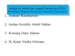 Power point pengaruh kemajuan iptek terhadap nkri. Ppt Kelompok 5 Pkn Ardianti Kusuma W Academia Edu