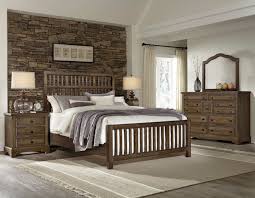3 spacious drawers with round knobs. Vaughan Bassett Artisan Choices 4 Piece Craftsman Slat Bedroom Set In Dark Oak
