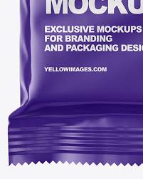 Download Glossy Snack Bar Mockup In Sachet Mockups On Yellow Images Object Mockups PSD Mockup Templates