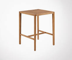 Véritable atout pour votre terrasse, choisissez la pratique en toutes circonstances, la table carrée 75x75cm se rendra très utile aussi bien dans votre. Petite Table Haute Carree Bois Massif Int Ext 80x80cm Style Moderne