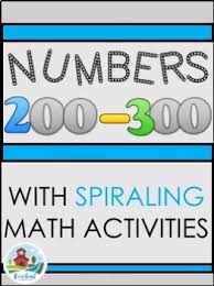 Representing Numbers 200 300 With Place Value Number Lines And Charts And More Number Line Spiral Math Math Curriculum