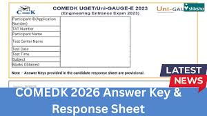 COMEDK 2026 Answer Key (OUT) Live: Download Link, Response Sheet, Challenge Window