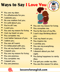 Jul 21, 2019 · we asked people how long they waited to say 'i love you'. Ways To Say I Love You In Speaking Lessons For English