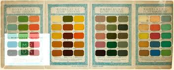 This Is A Robbialac Paint Chart By The London Paint Manufacturers Iventors From Around 1925 Paint Charts Colorful Interiors Vintage Painting